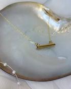 9ct Gold Thick Horizontal Cylindrical Bar Necklace image