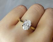 1.43ct Oval Solitaire ring in 18ct Yellow Gold image