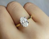 1.43ct Oval Solitaire ring in 18ct Yellow Gold image