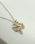 9ct Yellow Gold Shamrock &amp; Claddagh Pendant image
