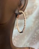 9ct White Gold 1ct Diamond Hoop Earrings image