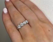 1.60ct Diamond Platinum Four Stone Ring image