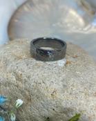 Sterling Silver Black Rhodium Hammered Band image