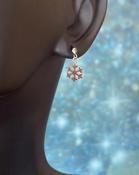 Sterling Silver CZ Snowflake Drop Earrings image