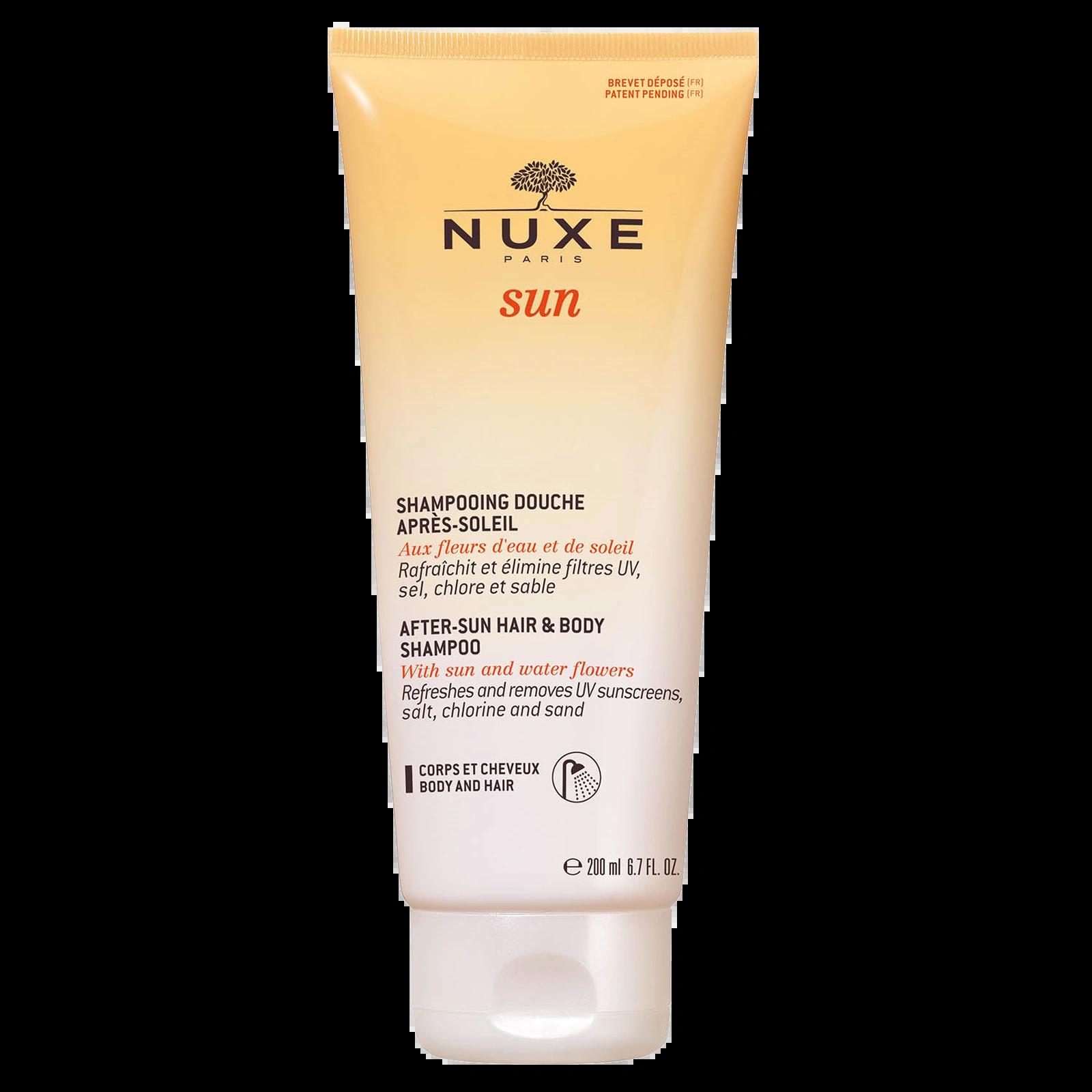 NUXE Sun After-Sun Hair & Body Shampoo 200ml - Removes UV sunscreens, salt, chlorine and sand