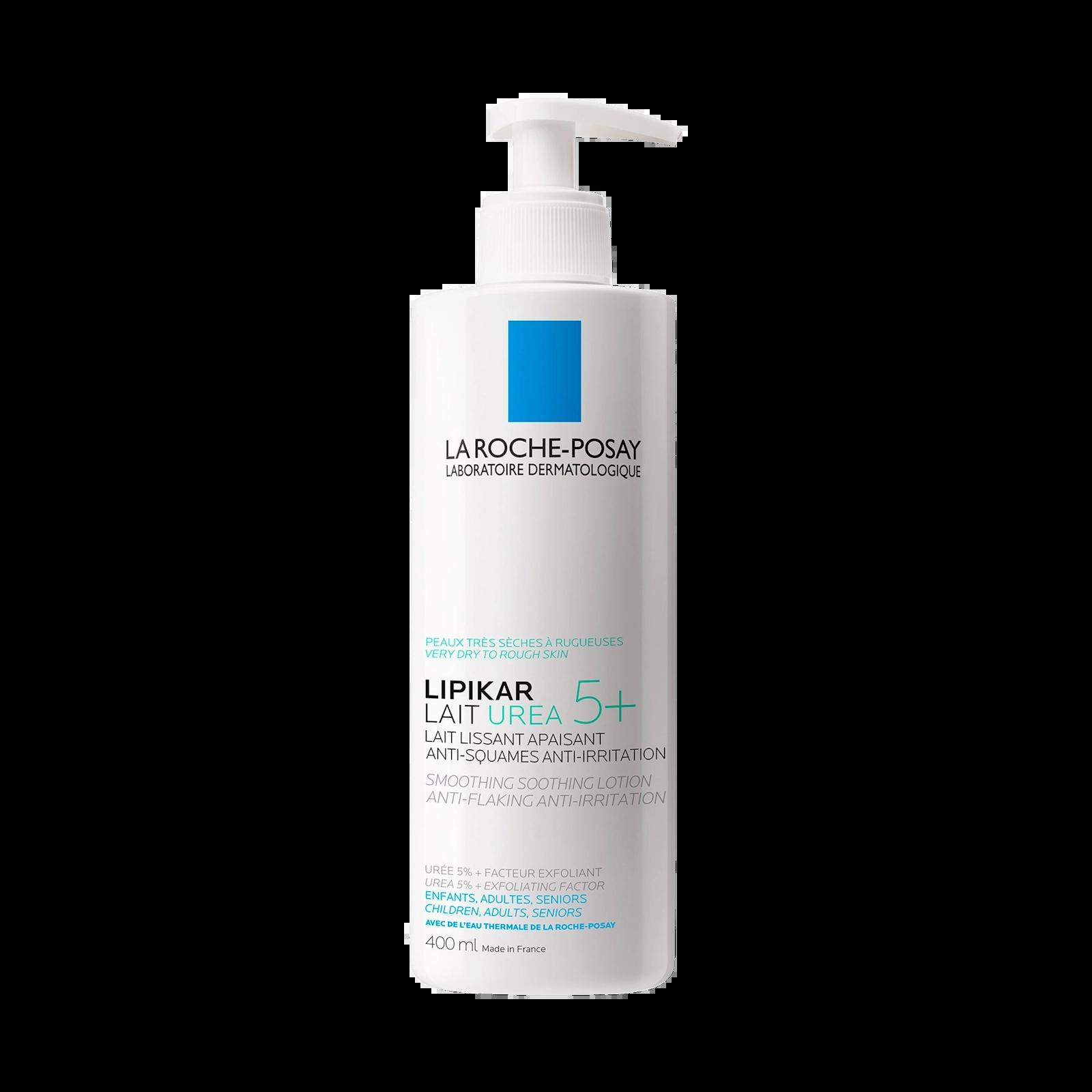 La Roche-Posay Lipikar Lait Urea 5+ Smoothing Soothing Lotion 400ml for Dry, Rough Skin