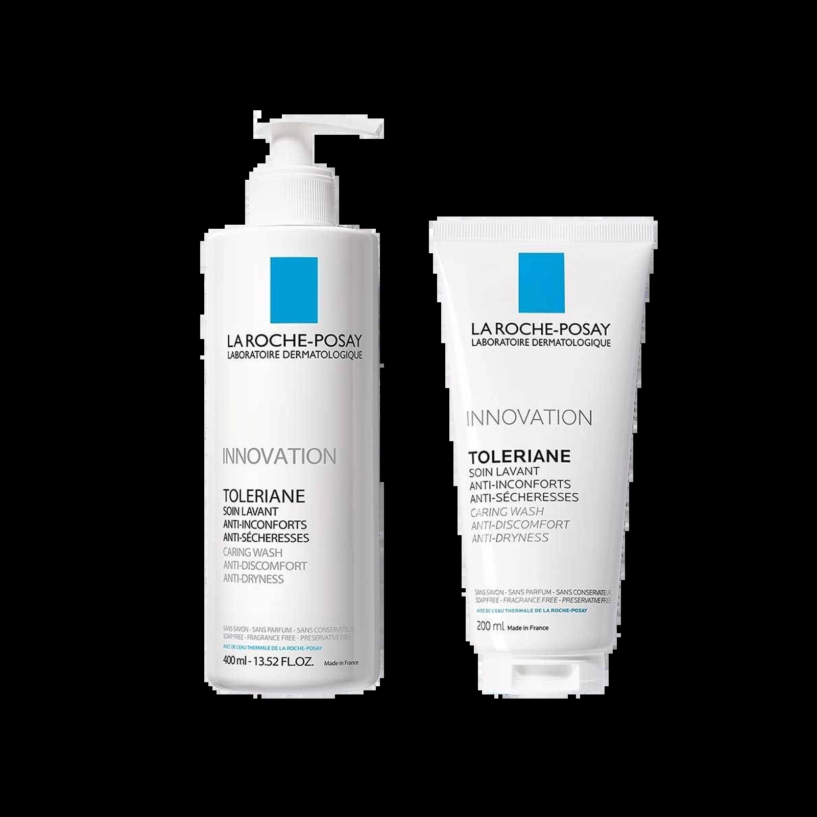 La Roche-Posay Toleriane Caring Wash 200ml - Soap Free, Fragrance Free, Preservative Free for Sensitive Skin