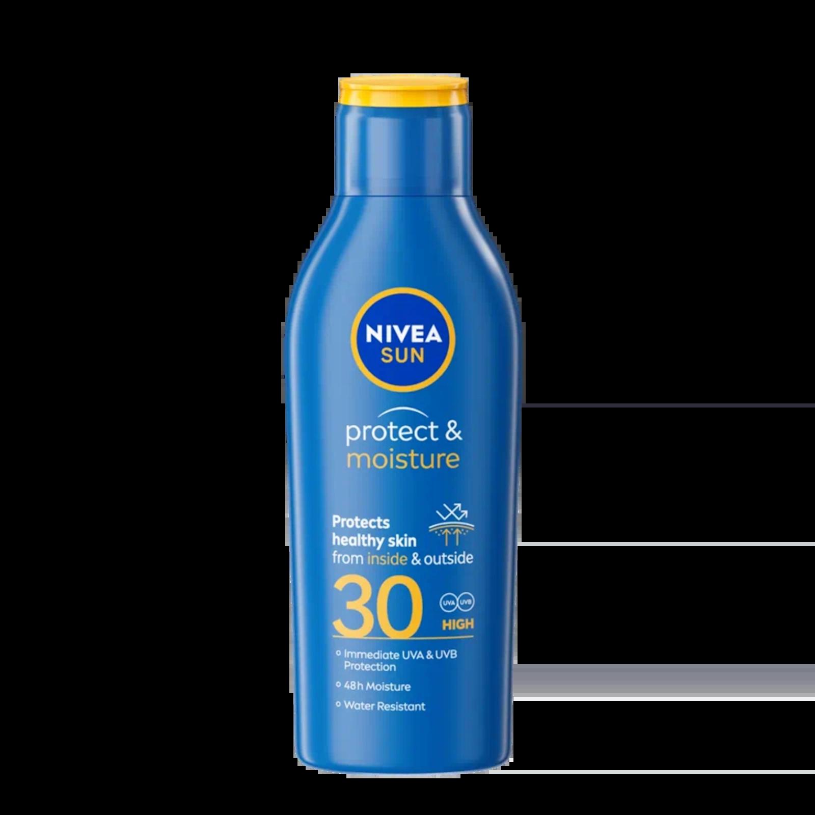 Nivea Sun Lotion SPF30 Protect & Moisture 200ml UVA & UVB Protection Water Resistant