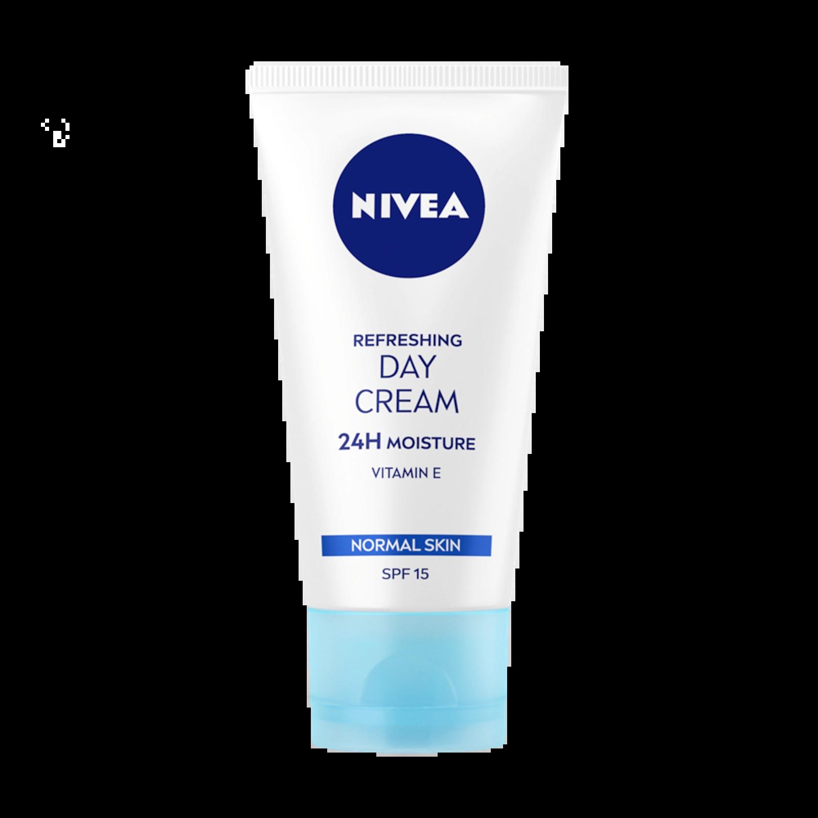 Nivea Day Cream Normal Skin SPF15 50ml Refreshing 24H Moisture Vitamin E