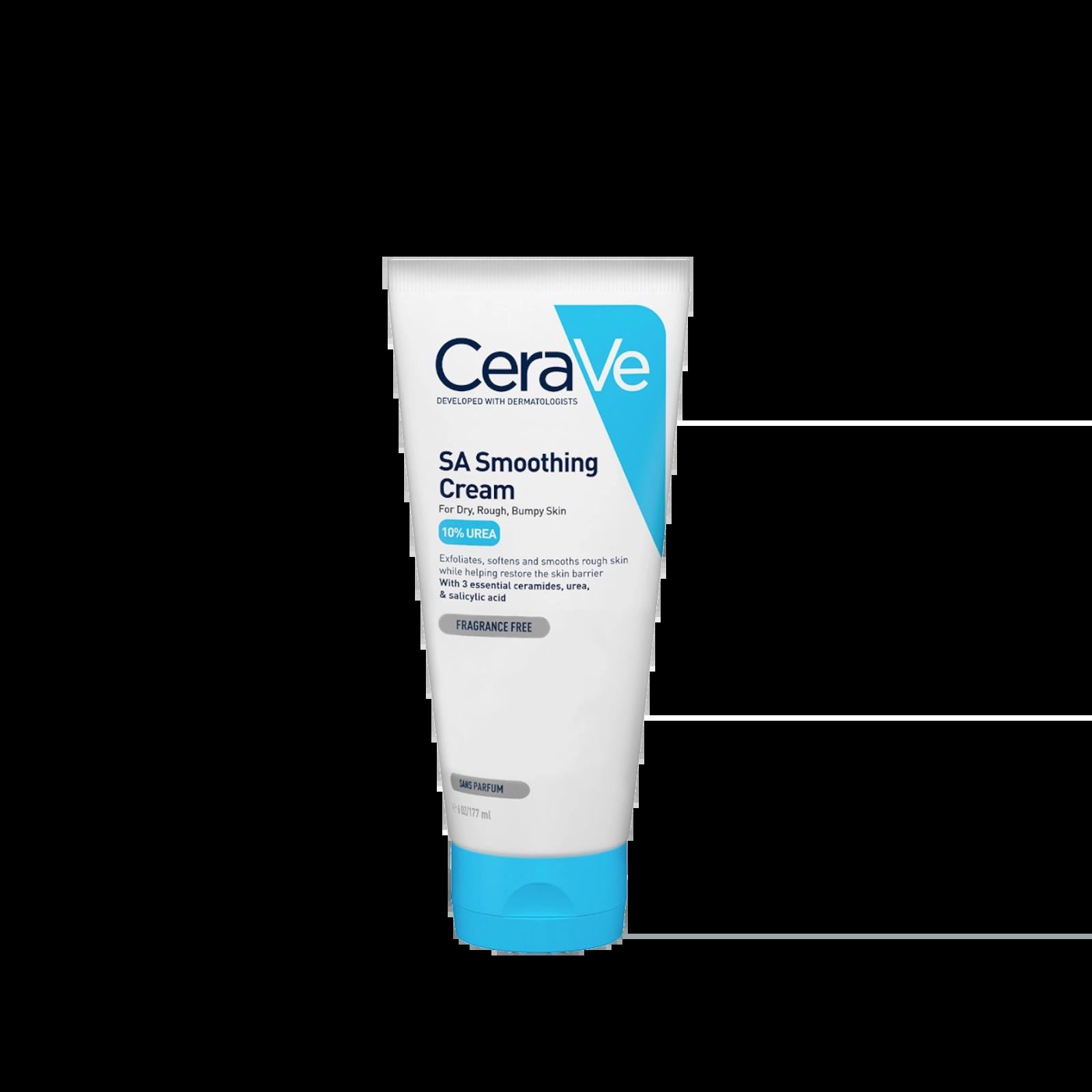 CeraVe SA Smoothing Cream 177ml for Dry, Rough, Bumpy Skin with Ceramides, Urea, Salicylic Acid, Fragrance Free