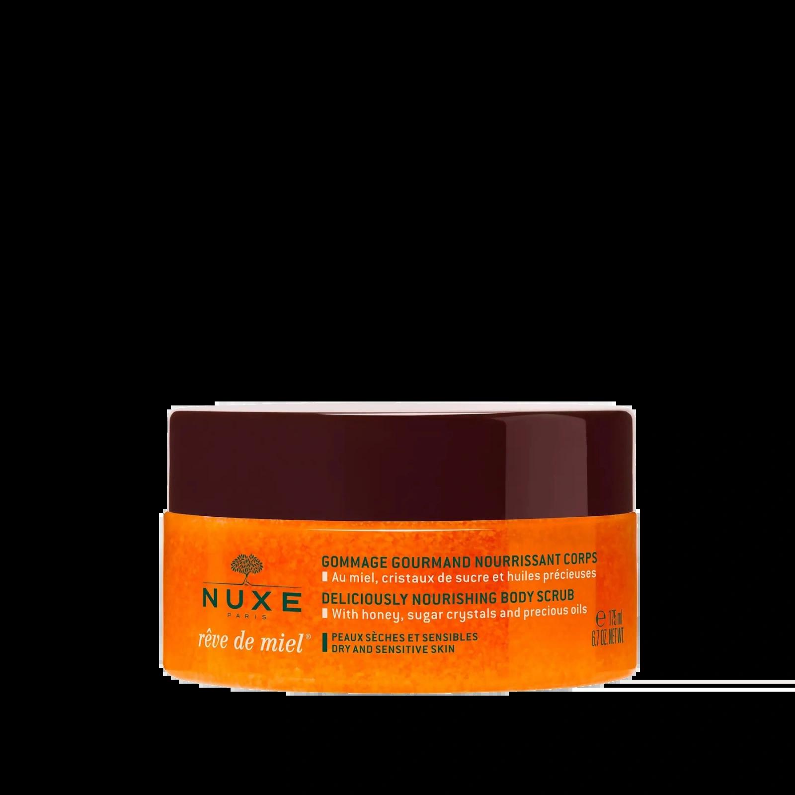 NUXE Reve de Miel Body Scrub with Honey, Sugar Crystals, Precious Oils - Nourishing & Exfoliating 175ml