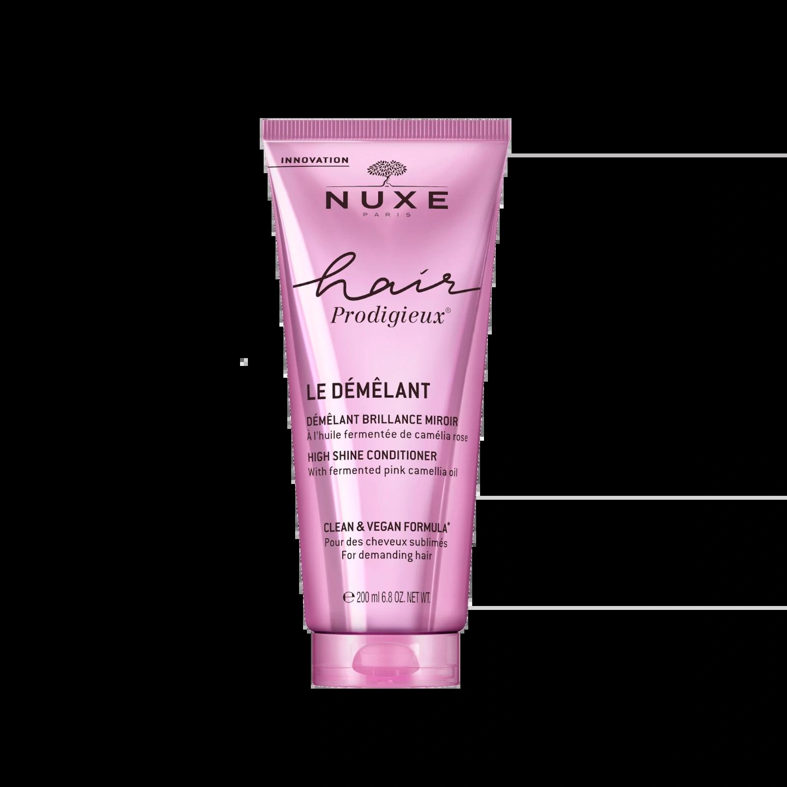 NUXE Hair Prodigieux High Shine Conditioner 200ml - Detangles, Nourishes, Beautifies, Clean & Vegan Formula