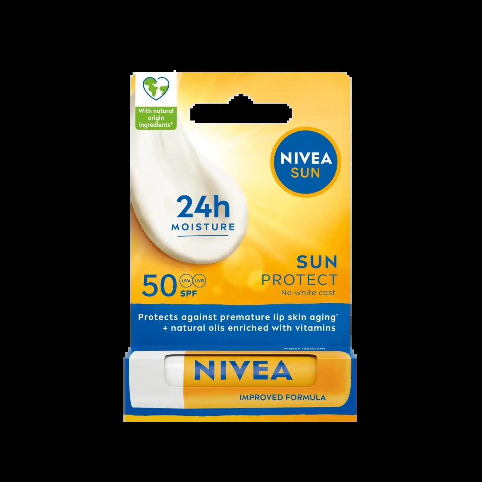 Nivea Sun Protect Lip Balm SPF50+ 24h Moisture UVA/UVB Protection