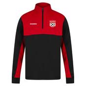 Inch United Perth Kids 1/4 Zip Tracksuit Top | Black/Red