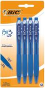 Bic Bu3 Grip 1.0mm Blue Retractable Ball Pen 4 Pack image