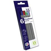 Fineliner 6 Pack Assorted Colours