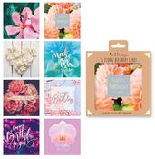 8 Mixed Floral Birthday Cards In Keepsake Box image