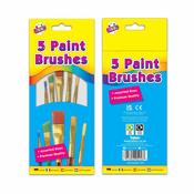 5 Assorted Paint Brushes