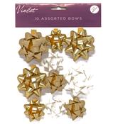 Gift Bows (10pk) Gold Mix