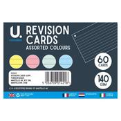 Revision Cards - 6x4" Assorted Colours - Lined