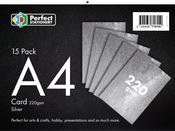 Card A4 Silver 220Gsm 15 Pack