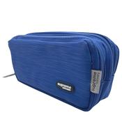 Pencil Case - Triple Zip - Blue image