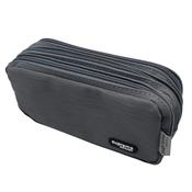 Pencil Case - Three Compartment - Grey image