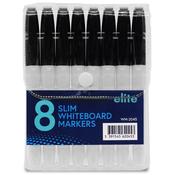 Slim Whiteboard Markers 8-Pk (Black)
