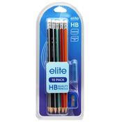 HB Pencils with Sharpener 10Pk (Stripes) image