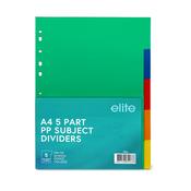 A4 5-Part Subject Divider image