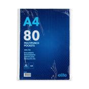 A4 Clear Punched Poly Pockets 80Pk