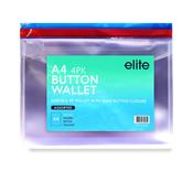 A4 Document Wallet 4-Pk (Multi)
