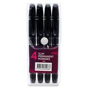 Slim Permanent Markers 4-Pk (Black) image