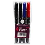 Slim Permanent Markers 4-Pk (Primary) image