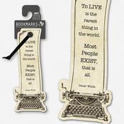 Academia Bookmarks - Typewriter Oscar Wilde