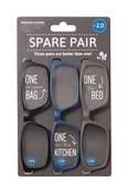 Spare Pair Glasses +2.0 Black, Navy, Grey