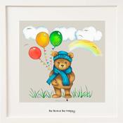 Be Brave, Be Happy Framed Print 9x9 image