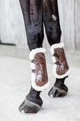 Kentucky Vegan Sheepskin Tendon Boots Bamboo Elastic Brown