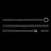 Kentucky Rubber Reins 1/2" with 7 Leather Stops Ring Closure image