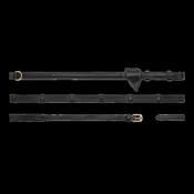 Dy'on 1/2" Howlett Rubber Reins With 7 Leather Loops image