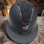 Samshield Miss Shield V2 2.0 Black Helmet Crystal Intarsia Top &amp; Frontal Band
