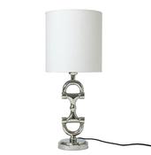 Adamsbro Bit Lampstand Silver With White Lamp Shade