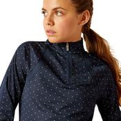 Ariat Youth Sunstopper 3.0 1/4 Zip Baselayer Navy Dot image