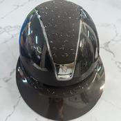 Samshield Miss Shield V2 2.0 Glossy Black Helmet Crystal Leaf Top &amp; Frontal Band