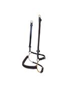 BR Leather Noseband With Lever Action Black