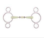 BR Double Jointed Three Ring Gag Apple Mouth Bit