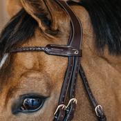 DY'ON Braided Round Leather Browband Brown