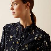 Ariat Ladies Cricklade Long Sleeved Blouse Navy Floral Print image