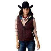 Ariat Ladies Dilon 2.0 Reversible Insulated Vest Brown/Multi image