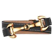 Dimacci Ladies Alba Bracelet Black/Rose Gold Plated Clasp image